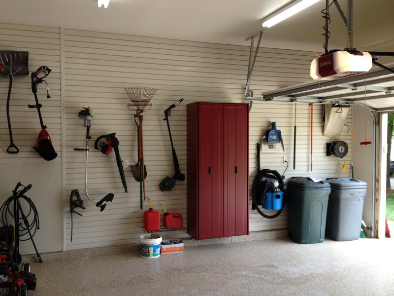 Frederick MD - Slatwall and a Garage Storage Cabinet
